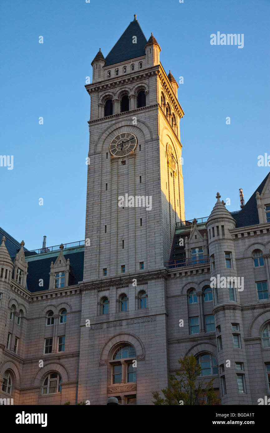 Old Post Office Pavilion edificio in Washington DC Foto Stock