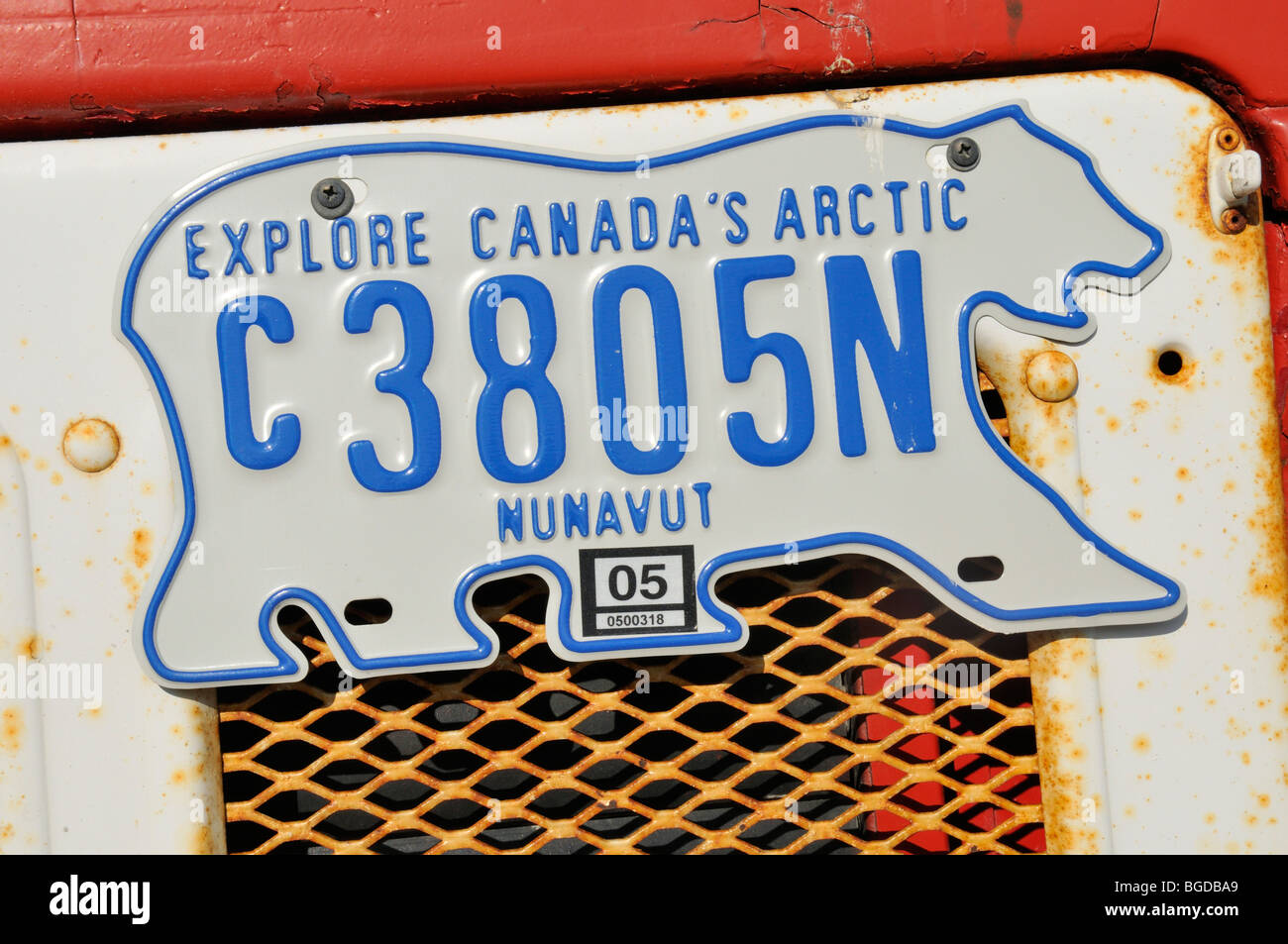 Targa del Nunavut, Resolute Bay, Canada, Arctic Foto Stock