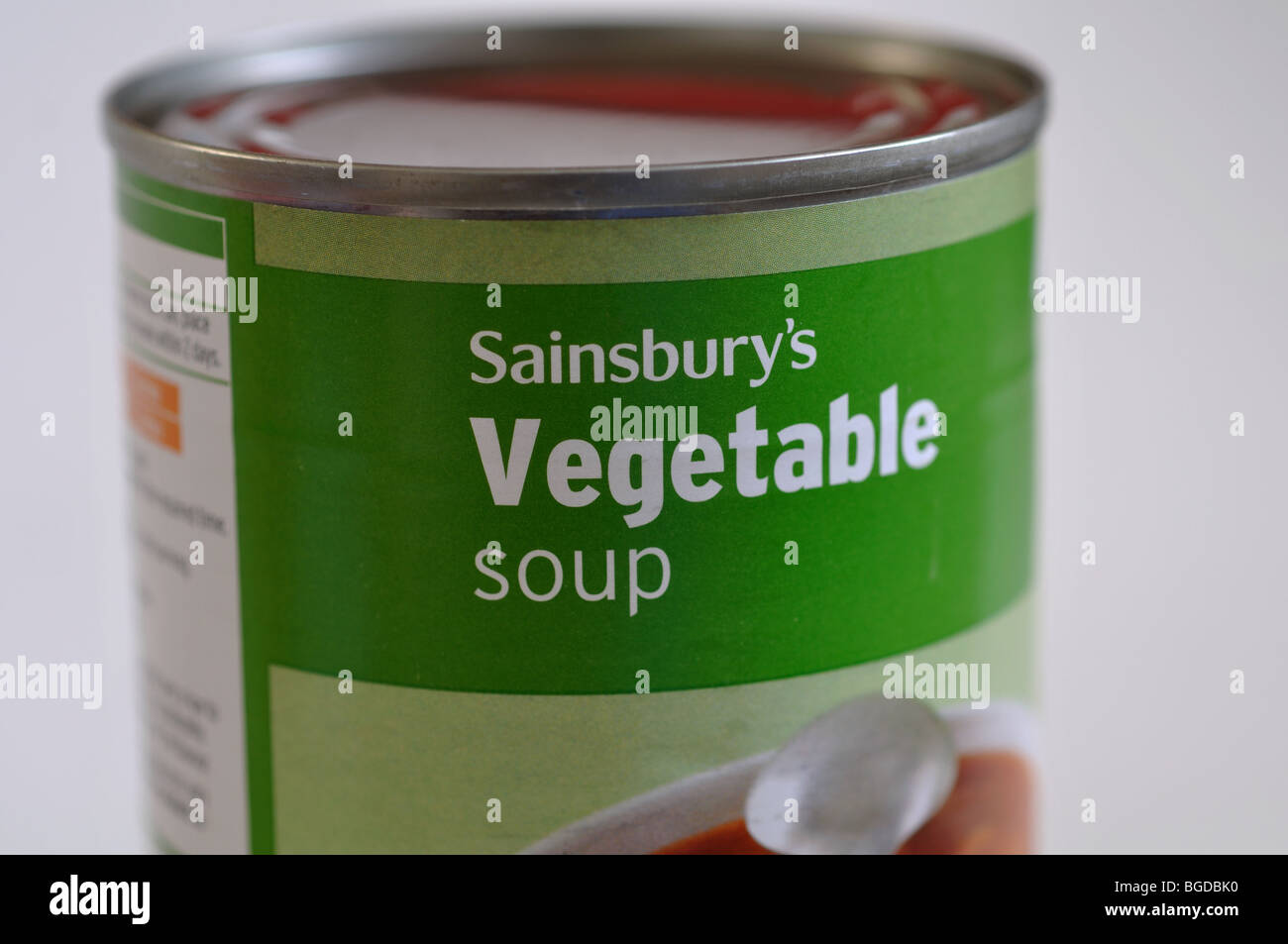 Lo stagno di Sainsbury's zuppa di verdure Foto Stock