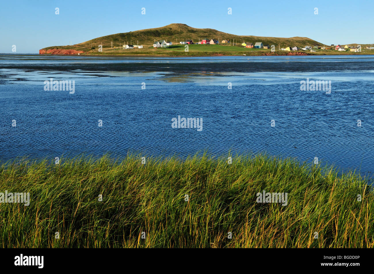 Vista la Petite Baie, Ile du Havre aux Maisons, Iles de la Madeleine, le isole della Maddalena, Québec Maritime Canada, Nord Amer Foto Stock