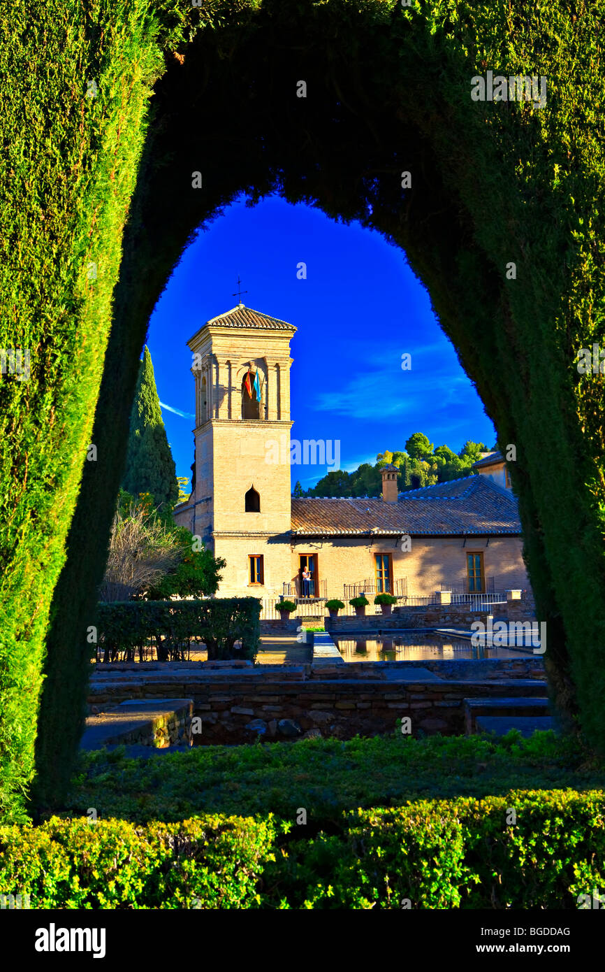 Parador de San Francisco (hotel), l ex convento di San Francesco, La Alhambra, designato un Sito Patrimonio Mondiale dell'UNESCO Foto Stock