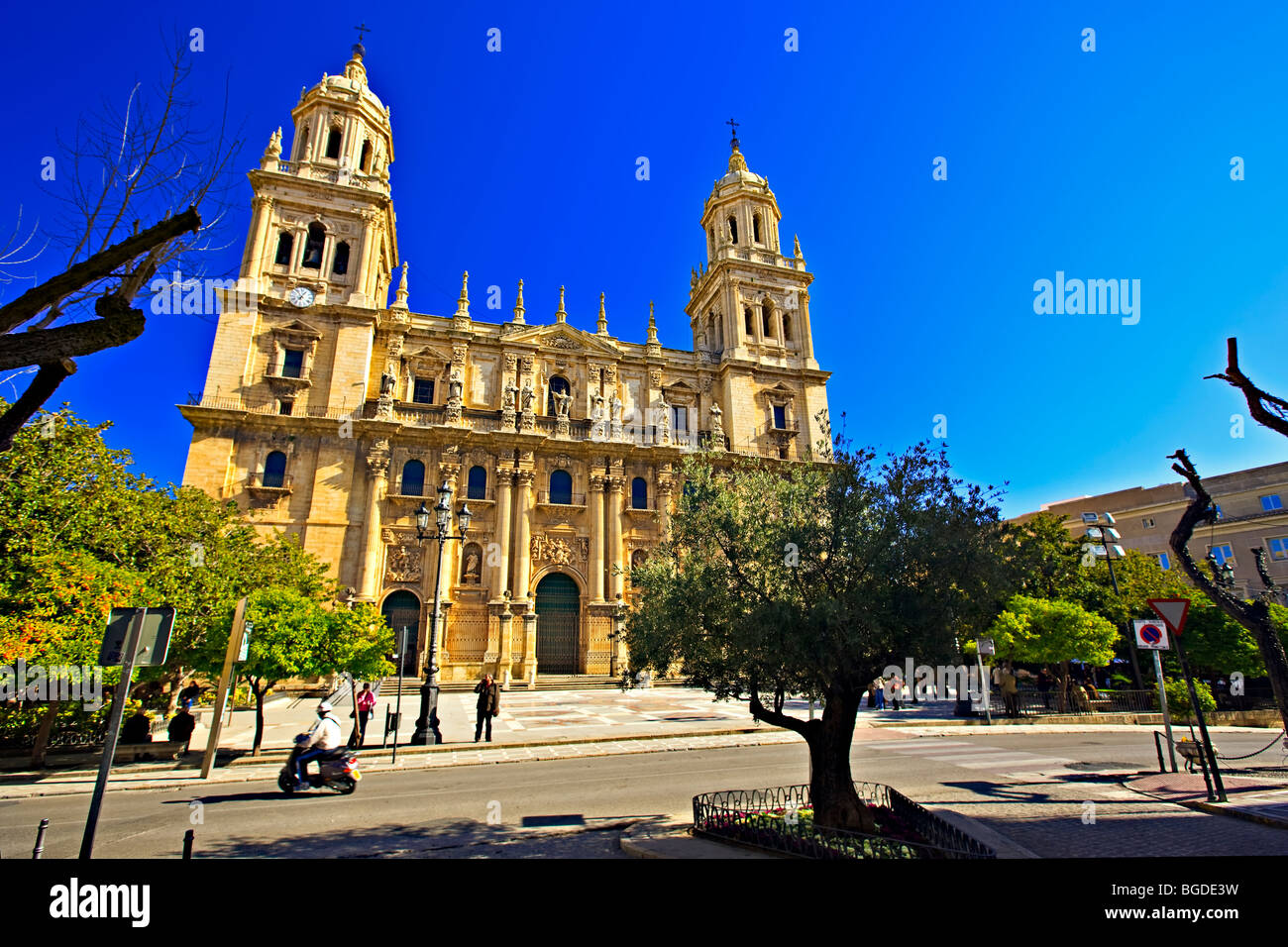 Cattedrale di Jaen e Plaza Santa Maria, Sagrario distretto, città di Jaen, provincia di Jaén, Andalusia (Andalucia), Spagna, Europa Foto Stock