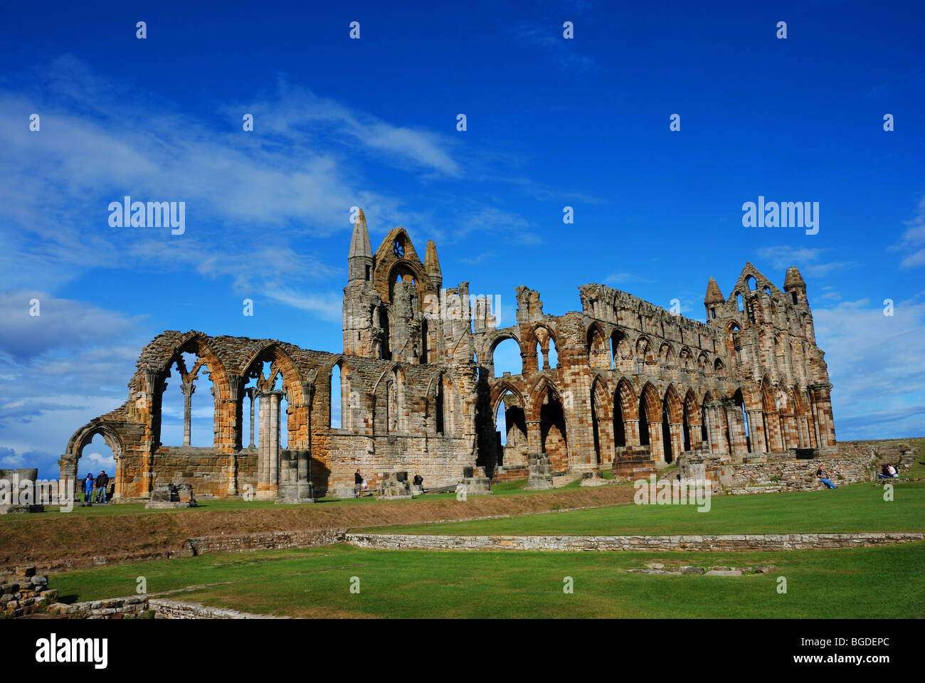 Whitby Abbey, nello Yorkshire, Inghilterra Foto Stock