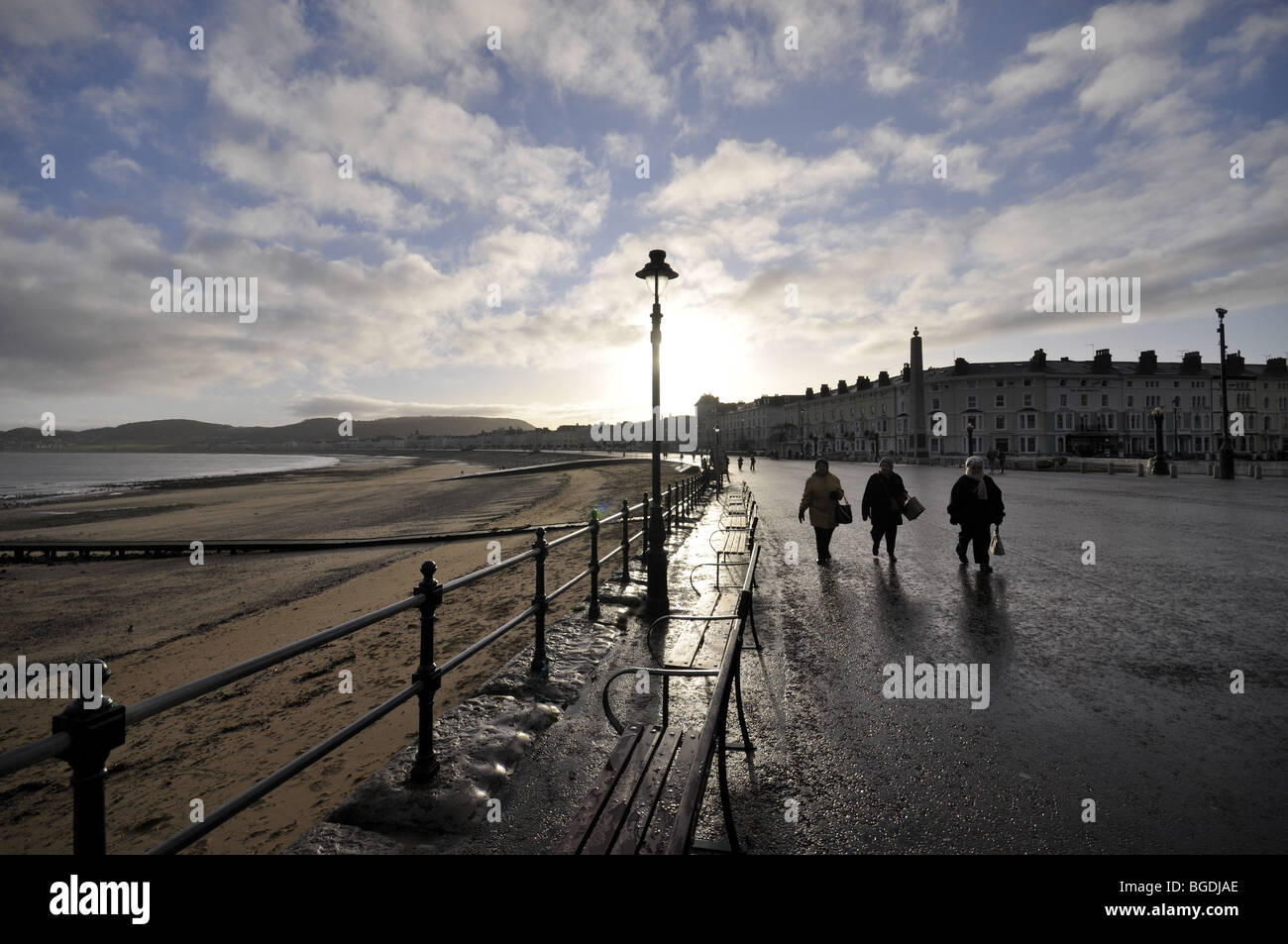 Lungomare di Llandudno North Wales Foto Stock