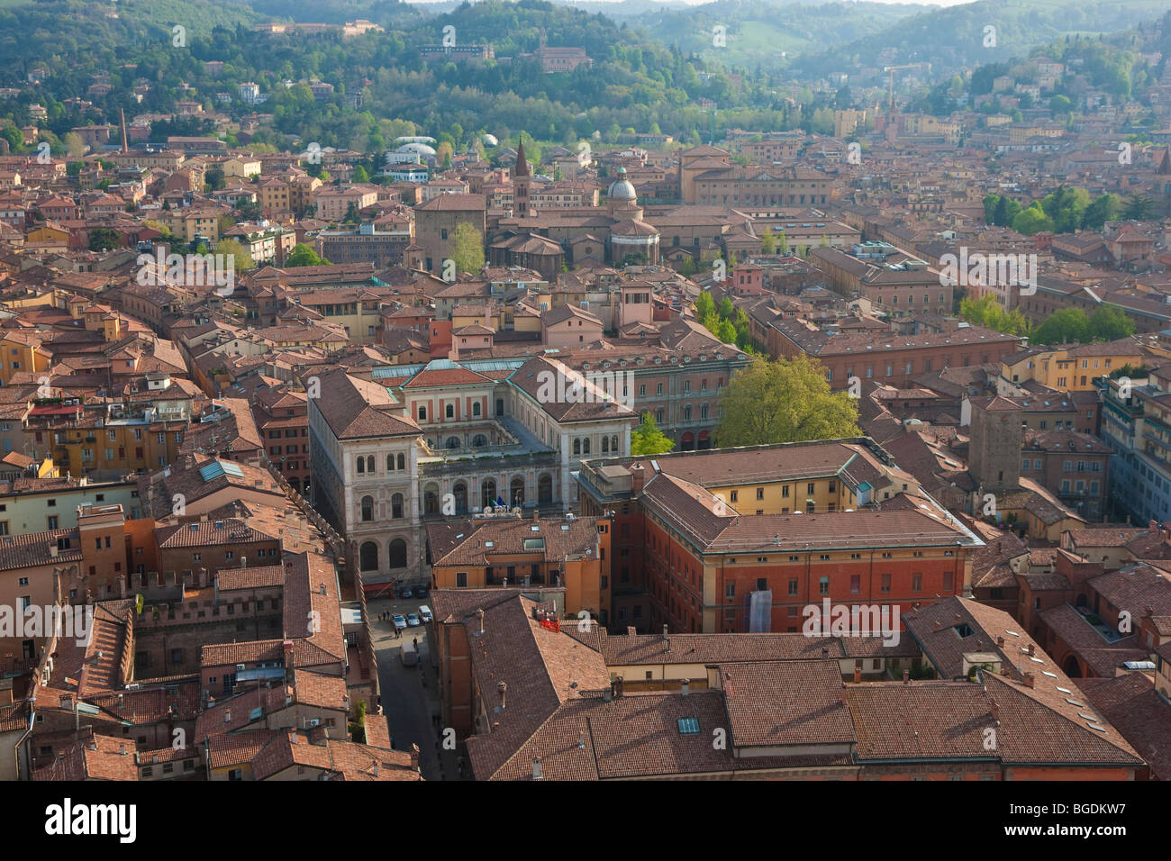 Vista dei tetti, Bologna, Emilia Romagna, Italia Foto Stock