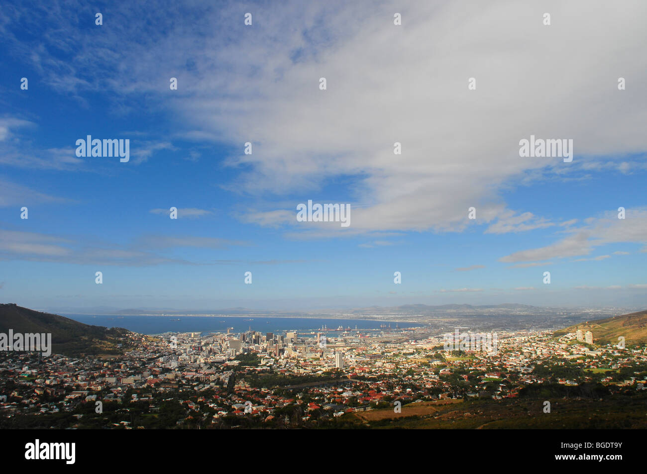 Un paesaggio Fotografia della città di Cape Town, Sud Africa Foto Stock