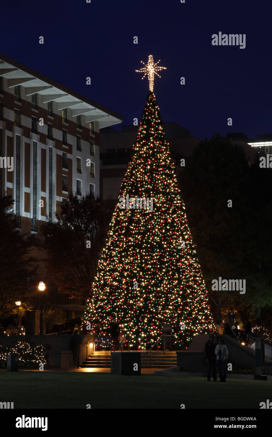 Natale in Centennial Olympic Park di Atlanta, GA Foto Stock