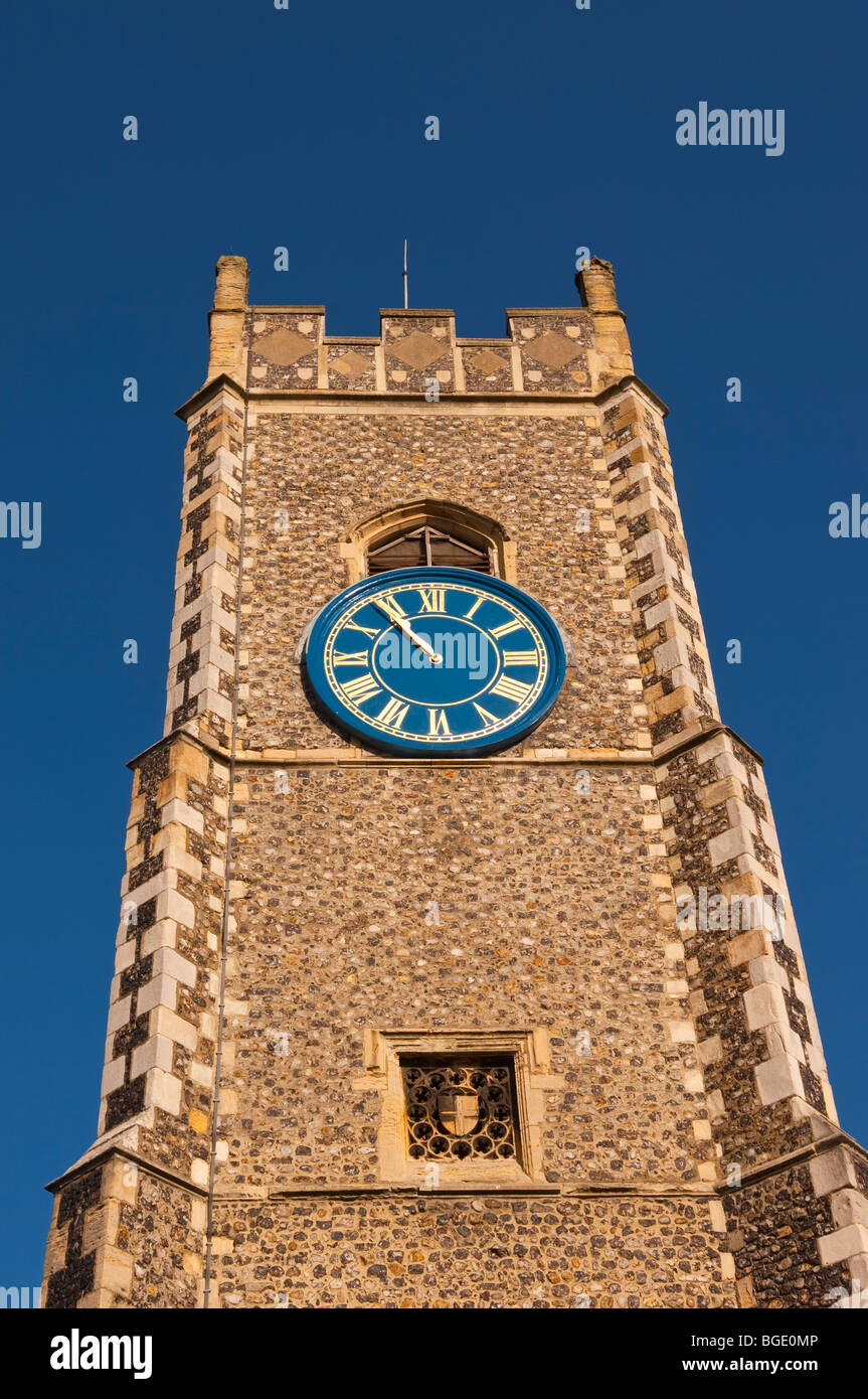 La chiesa di San Giorgio di Clock Tower nel centro città di Norwich, Norfolk, Regno Unito Foto Stock