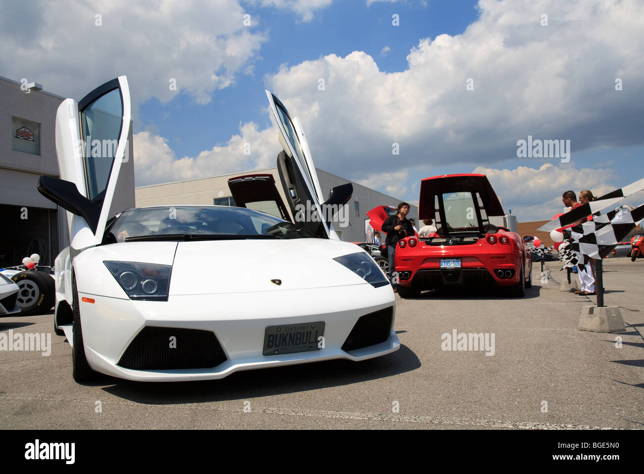 Outdoor exotic car show Foto Stock