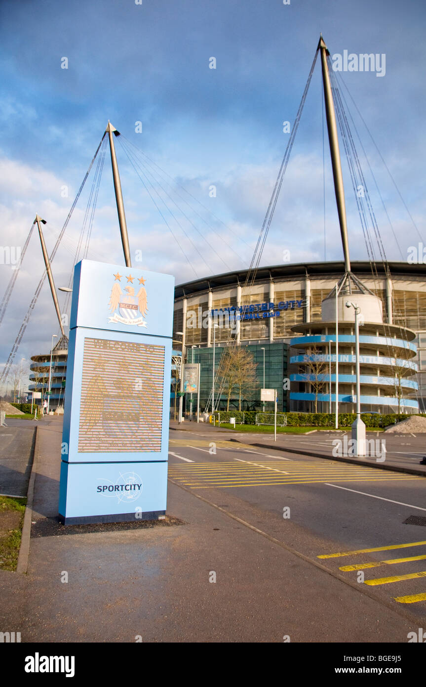 Manchester City's Etihad football Stadium in Inghilterra Foto Stock