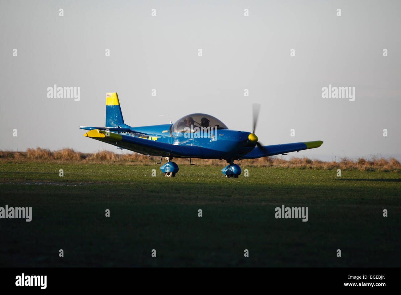 Un Zenair autocostruzioni Zodiac aeromobili a Compton Abbas airfield il giorno di Capodanno Foto Stock