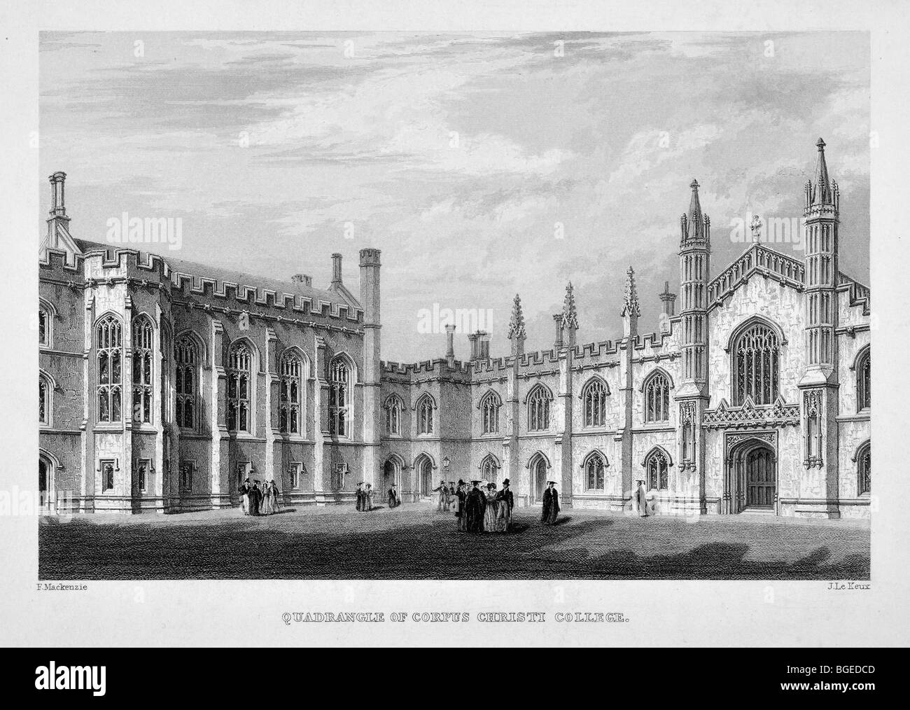 Un quadrangolo del Corpus Christi College di Cambridge Foto Stock