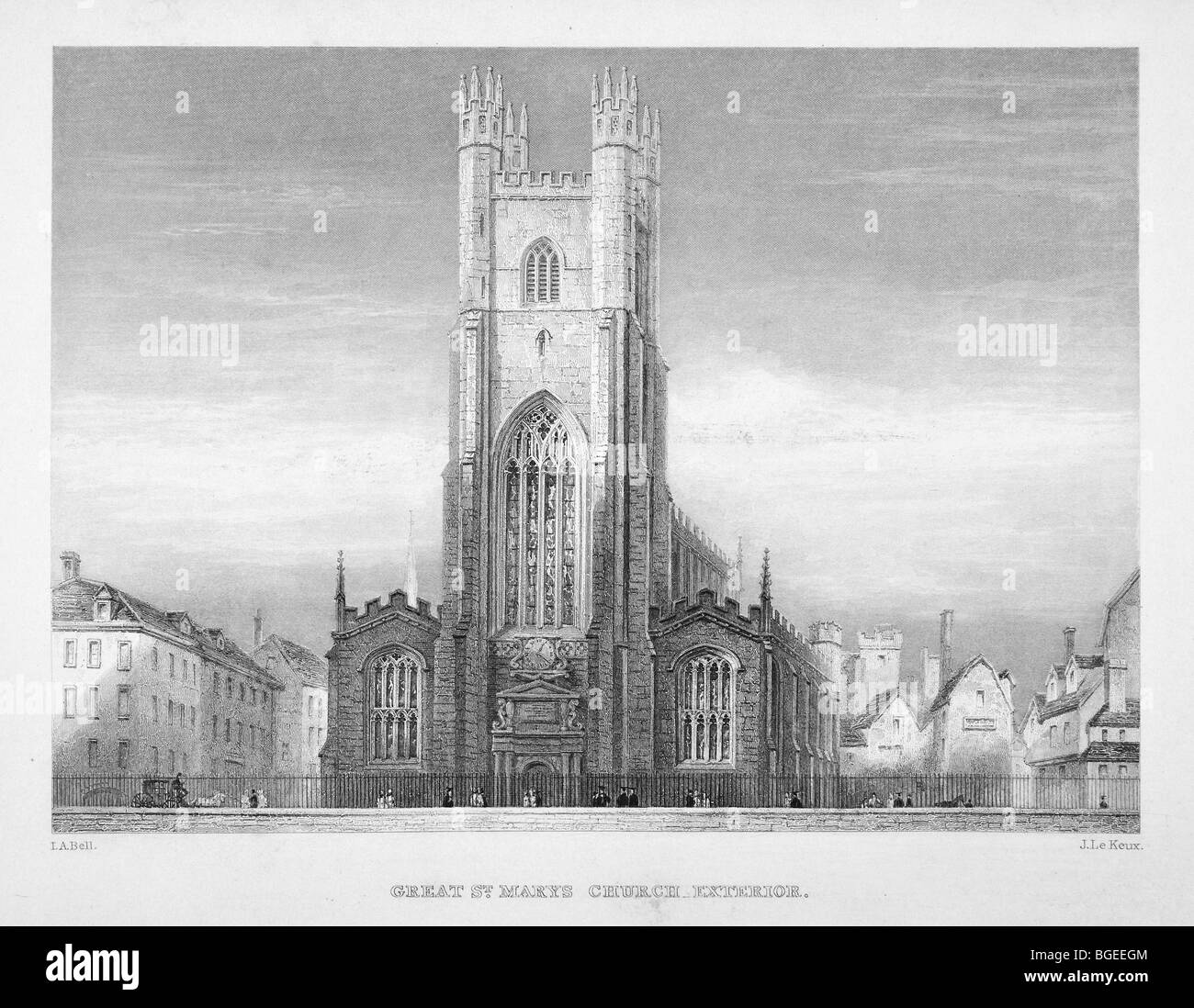 Cambridge, la grande chiesa di Santa Maria - esterno Foto Stock