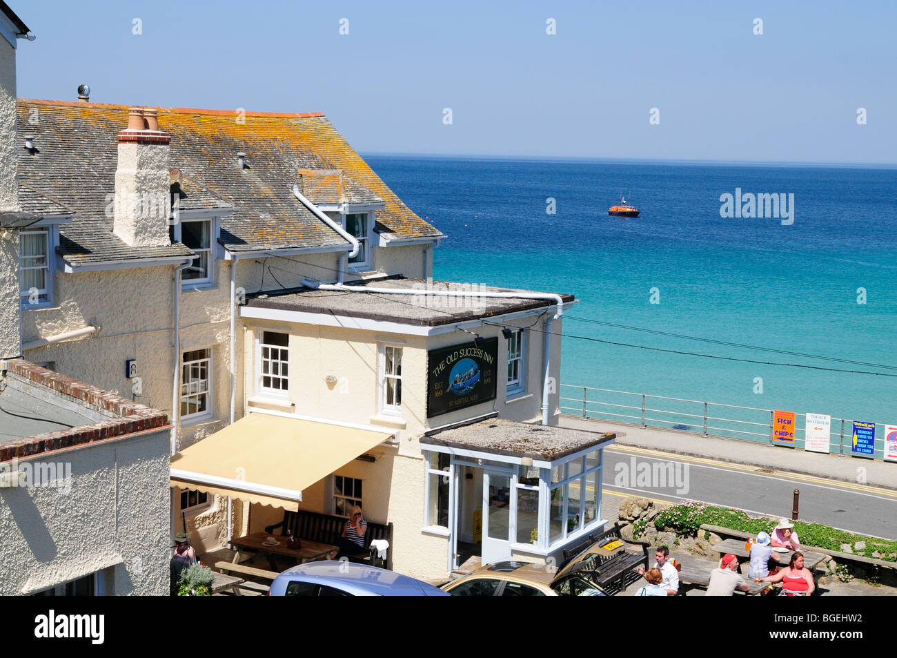 Il vecchio successo Inn, Sennen Cove, Cornwall, Regno Unito Foto Stock