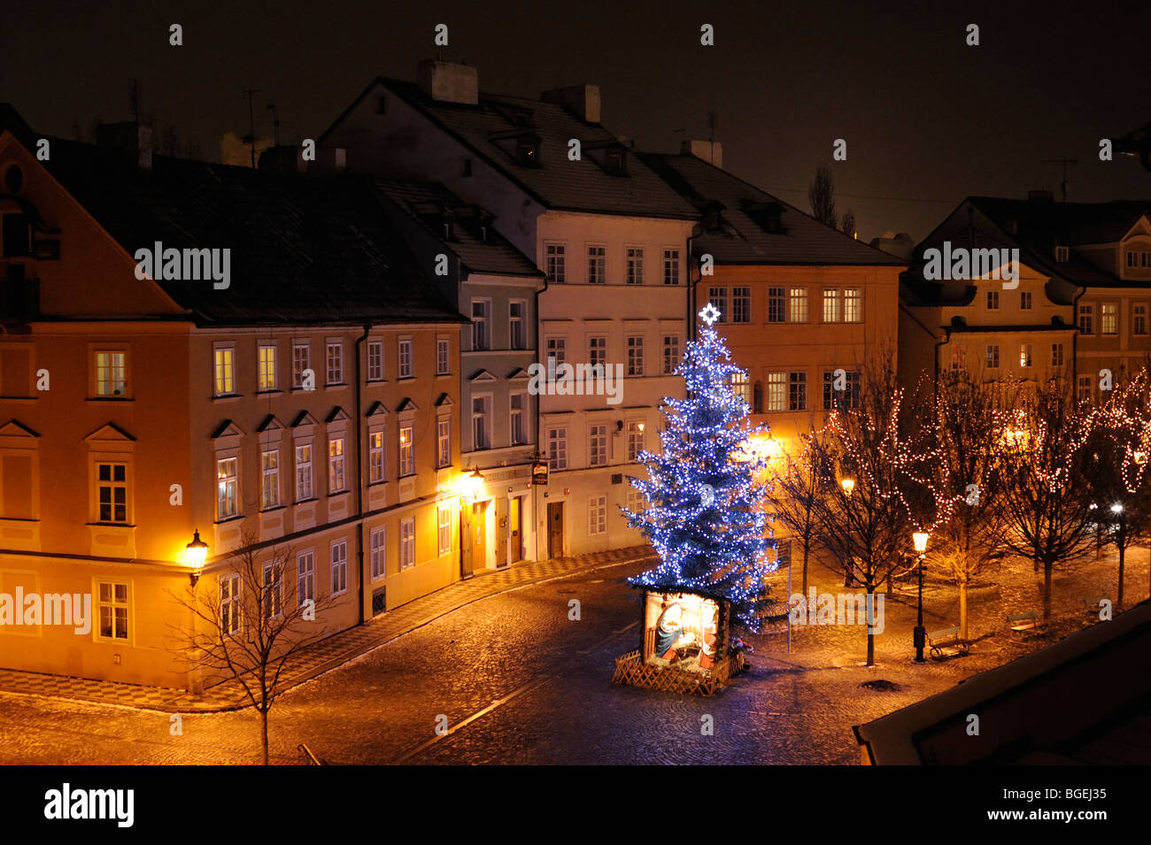 Praga - Kampa - albero di Natale Foto Stock