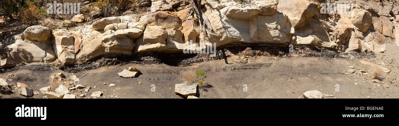 Esposta una linea di giunzione del confine KT in Colorado Foto Stock