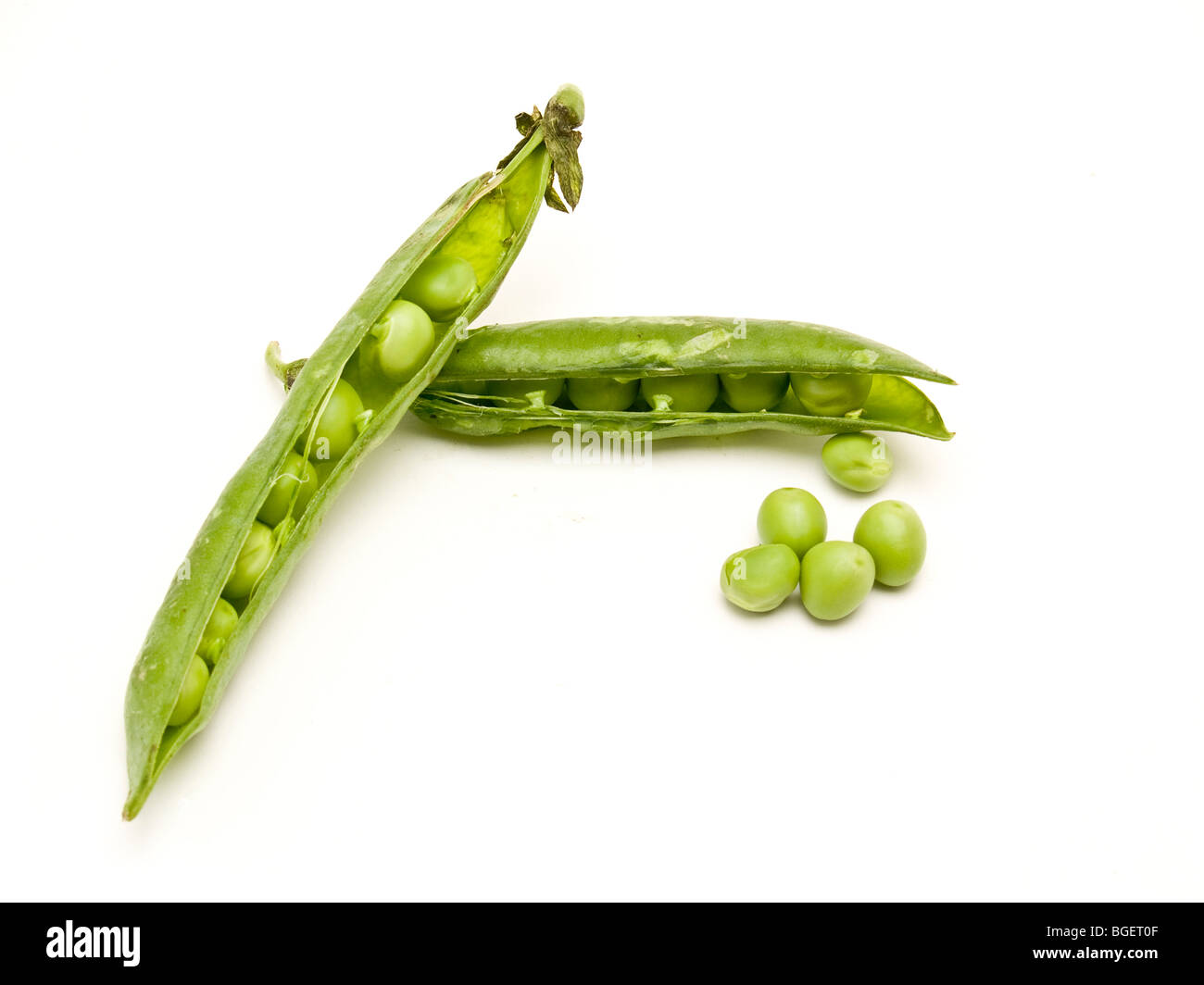 piselli freschi Foto Stock