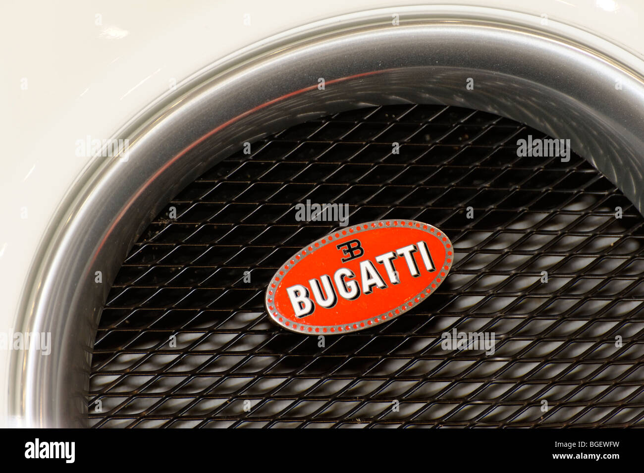 Bugatti Veyron super car badge. Foto Stock