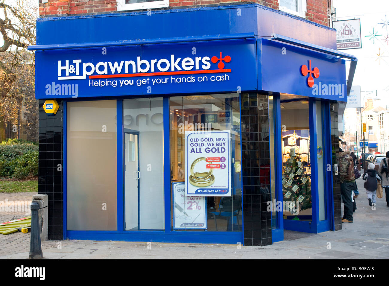 Pawnbrokers: H&T Pawnbrokers, Watford, Regno Unito Foto Stock