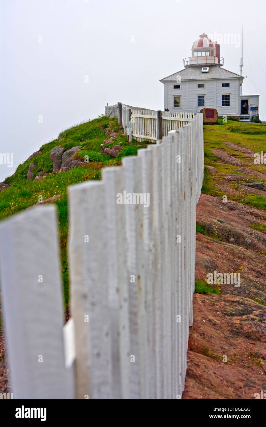 La lancia del Capo Faro, un sito storico nazionale e il più antico faro del superstite in Terranova - costruito nel 1836, lungo t Foto Stock