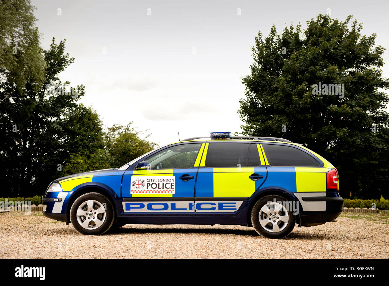 Skoda Octavia police station wagon Foto Stock