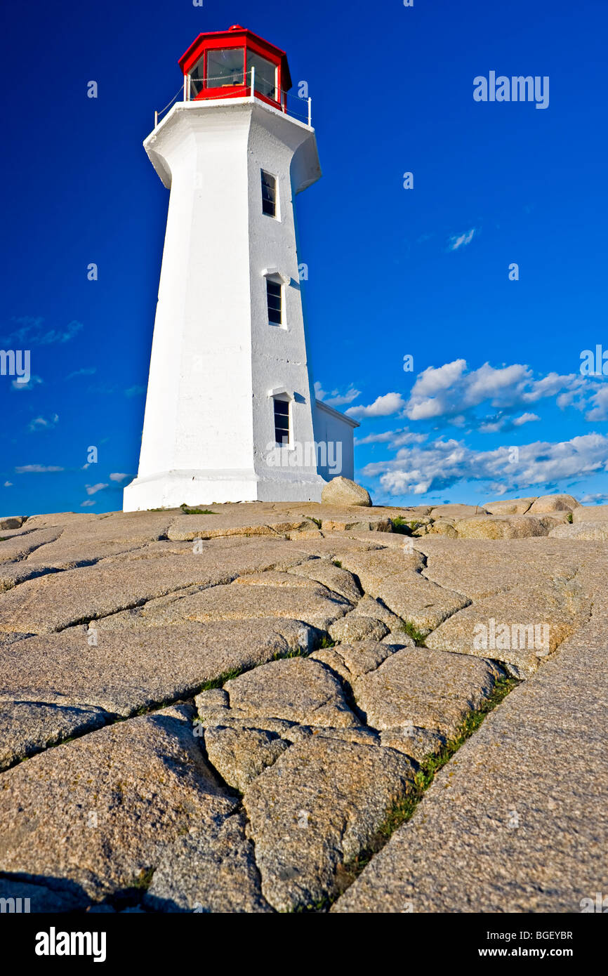 Peggy's Cove Ligthhouse, Peggy's Cove, St Margarets Bay, Lighthouse Route, Highway 333, Nova Scotia, Canada. Foto Stock
