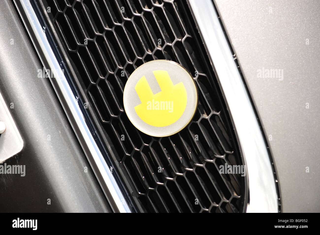 Mini e badge su mini e grill Foto Stock