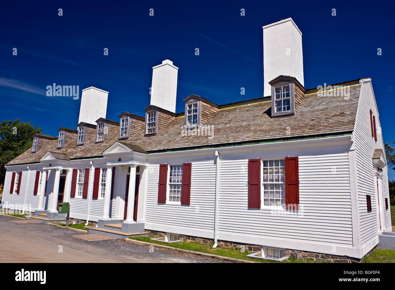 Fort Anne Sito Storico Nazionale di Annapolis Royal, Baia di Fundy, Evangeline Trail, Nova Scotia, Canada. Foto Stock