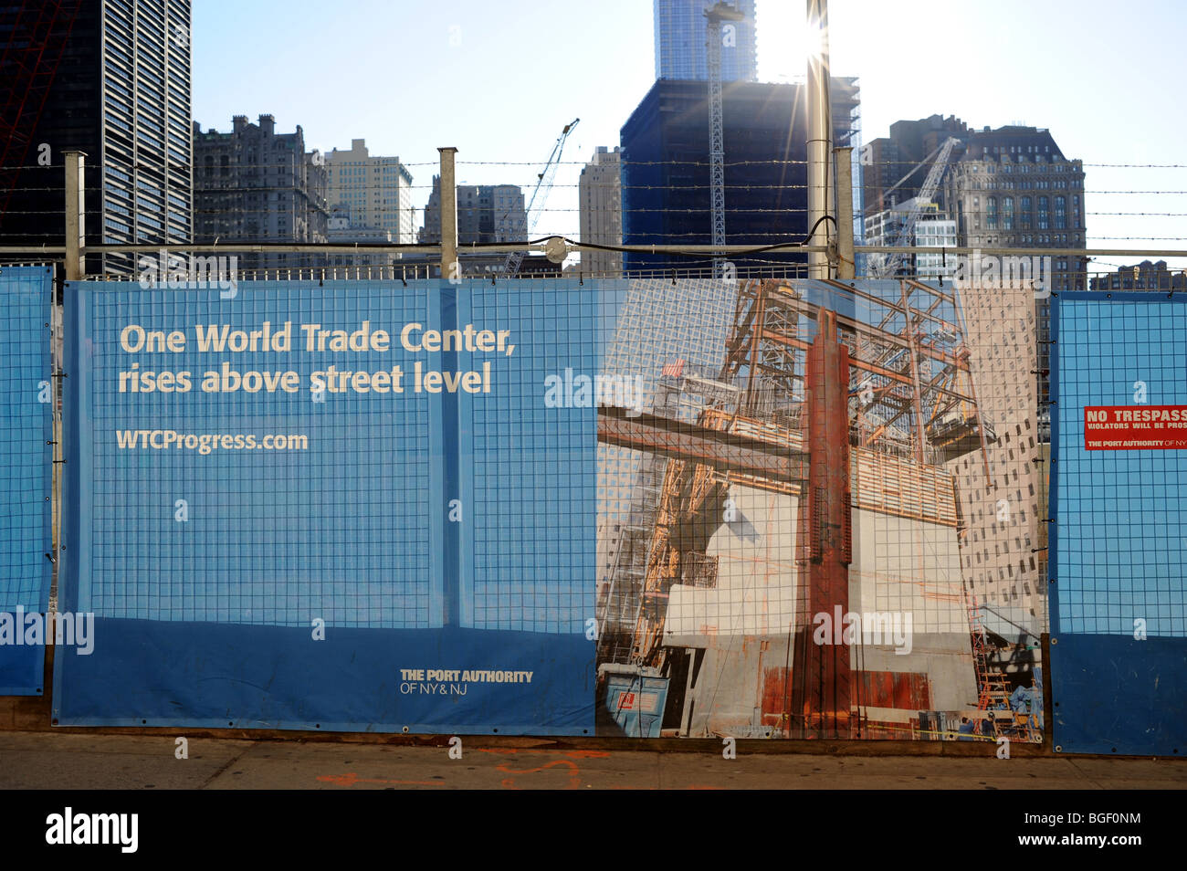 Il sito dell'attacco terroristico del Twin Towers World Trade Center 9/11 a Manhattan New York USA - 2009 Foto Stock