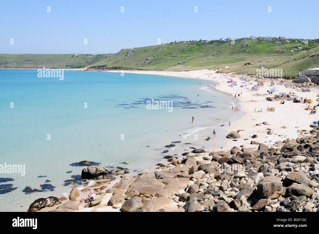 Spiaggia di Sennen, Cornwall, Regno Unito Foto Stock