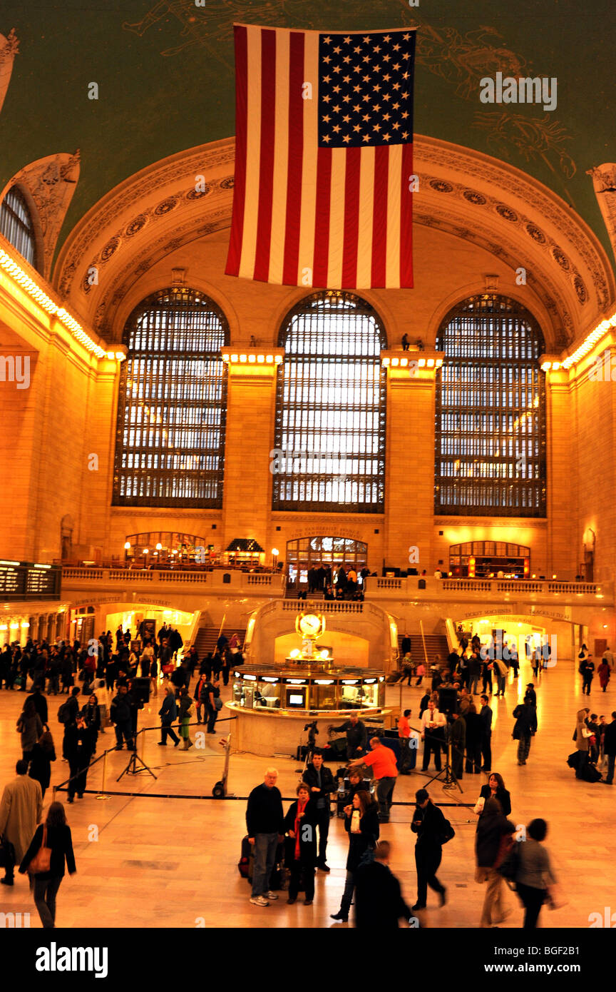 L'atrio principale al Grand Central Terminal della stazione Manhattan New York STATI UNITI D'AMERICA Foto Stock