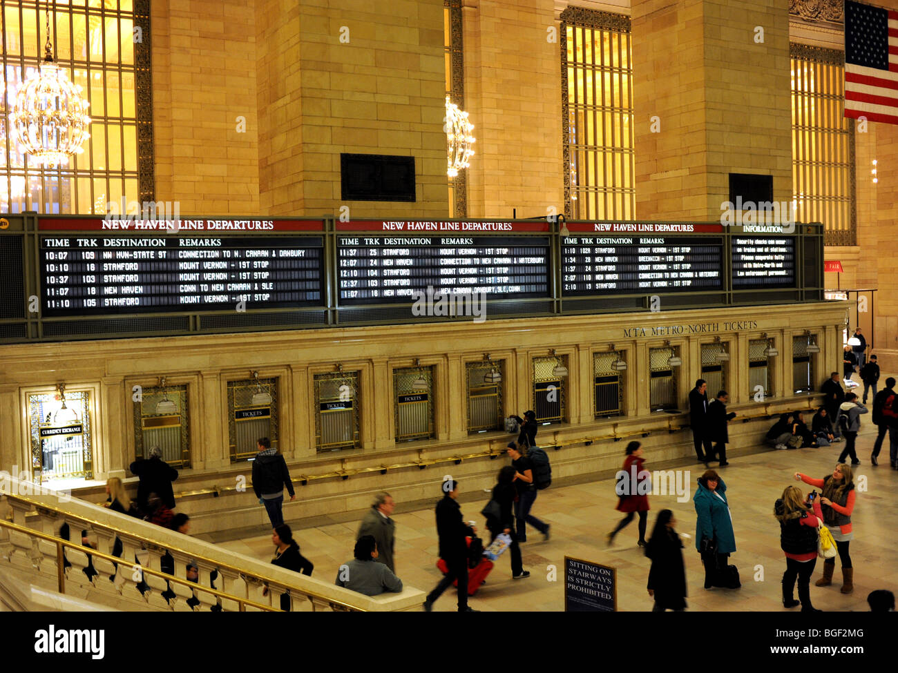 L'atrio principale al Grand Central Terminal della stazione Manhattan New York STATI UNITI D'AMERICA - Foto di Simon Dack Foto Stock