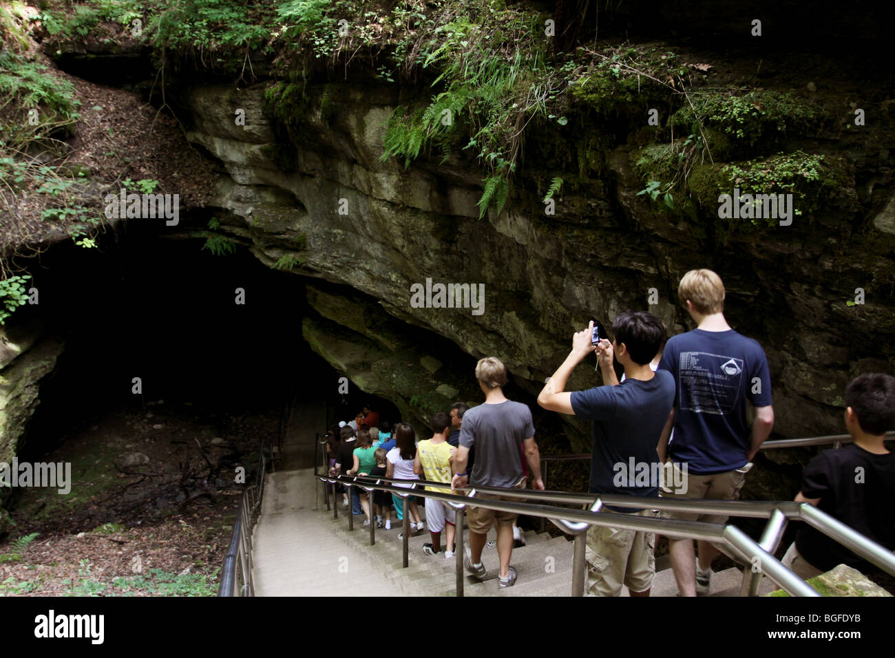 Il Parco nazionale di Mammoth Cave ingresso storico Foto Stock