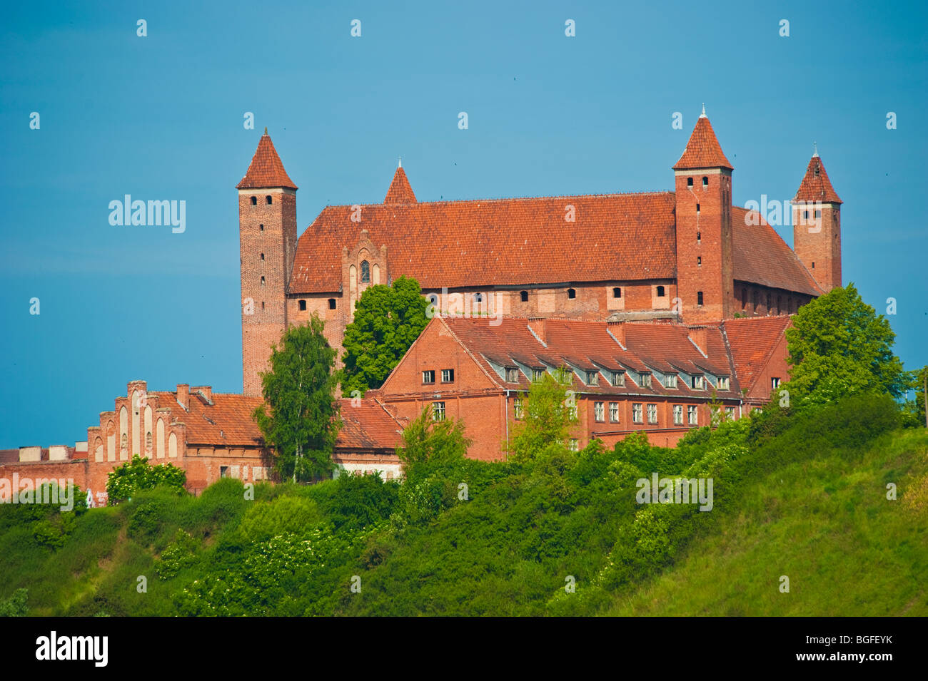 Teutoic cavalieri casttle a Gniew, Pomerania, Polonia | Deutsche Ordensburg Mewe, Pommern, Polen Foto Stock