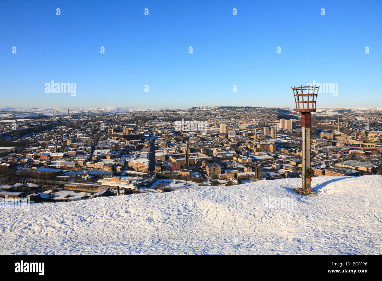 Beacon Hill e Halifax, West Yorkshire, Inghilterra, Regno Unito. Foto Stock
