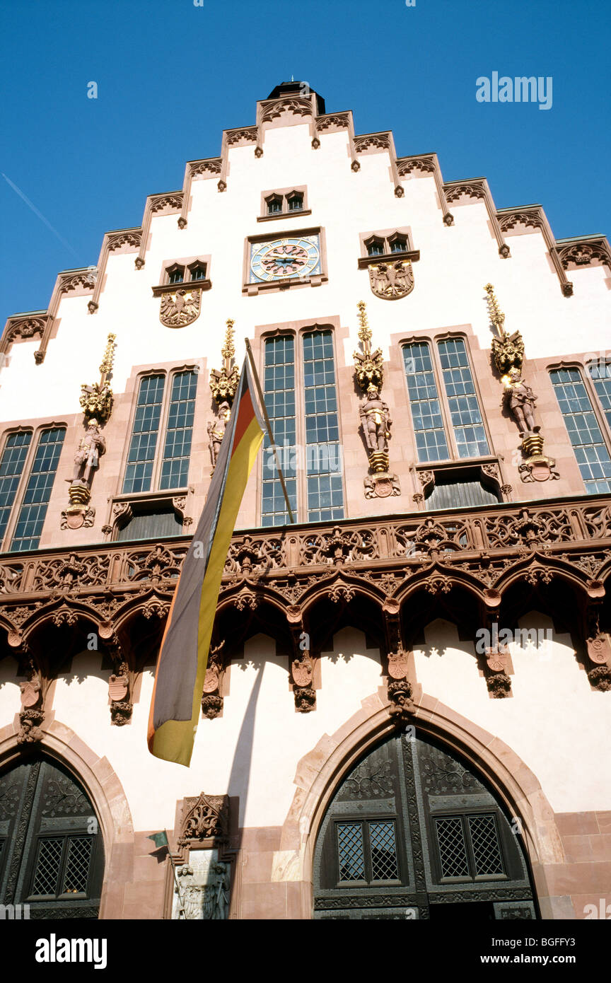 20 ago 2009 - Medievale Germania - Römer (municipio) a Römerberg nella città tedesca di Francoforte. Foto Stock