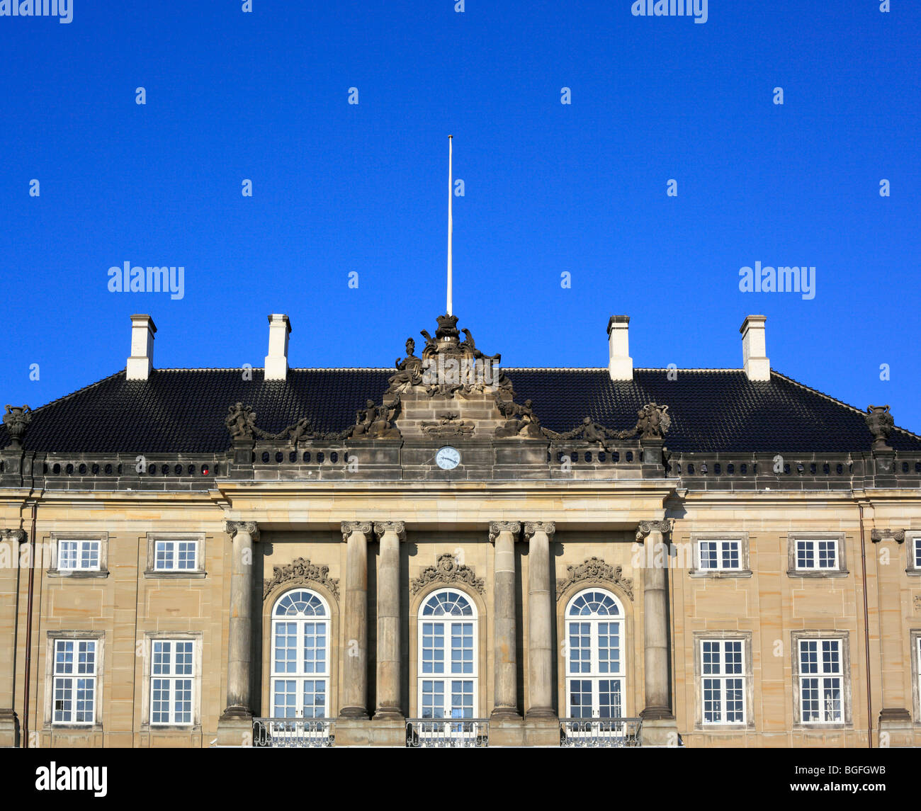 Il Palazzo di Amalienborg, Copenhagen, Danimarca Foto Stock