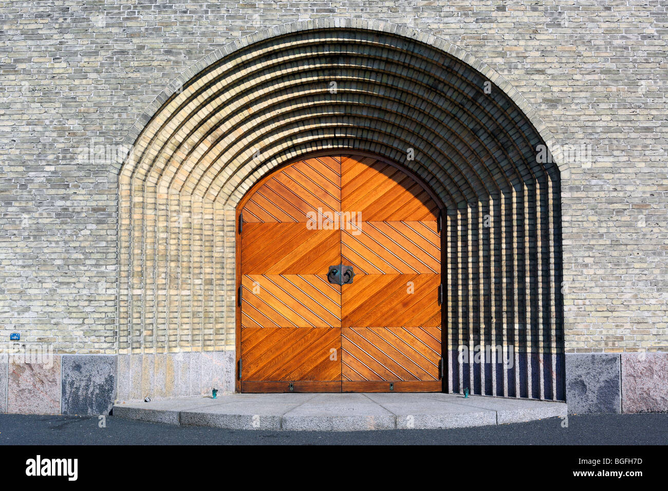 Chiesa Grundtvig (1921-1940, architetti Peder Vilhelm Jensen Klint, Kaare Klint), Copenhagen, Danimarca Foto Stock