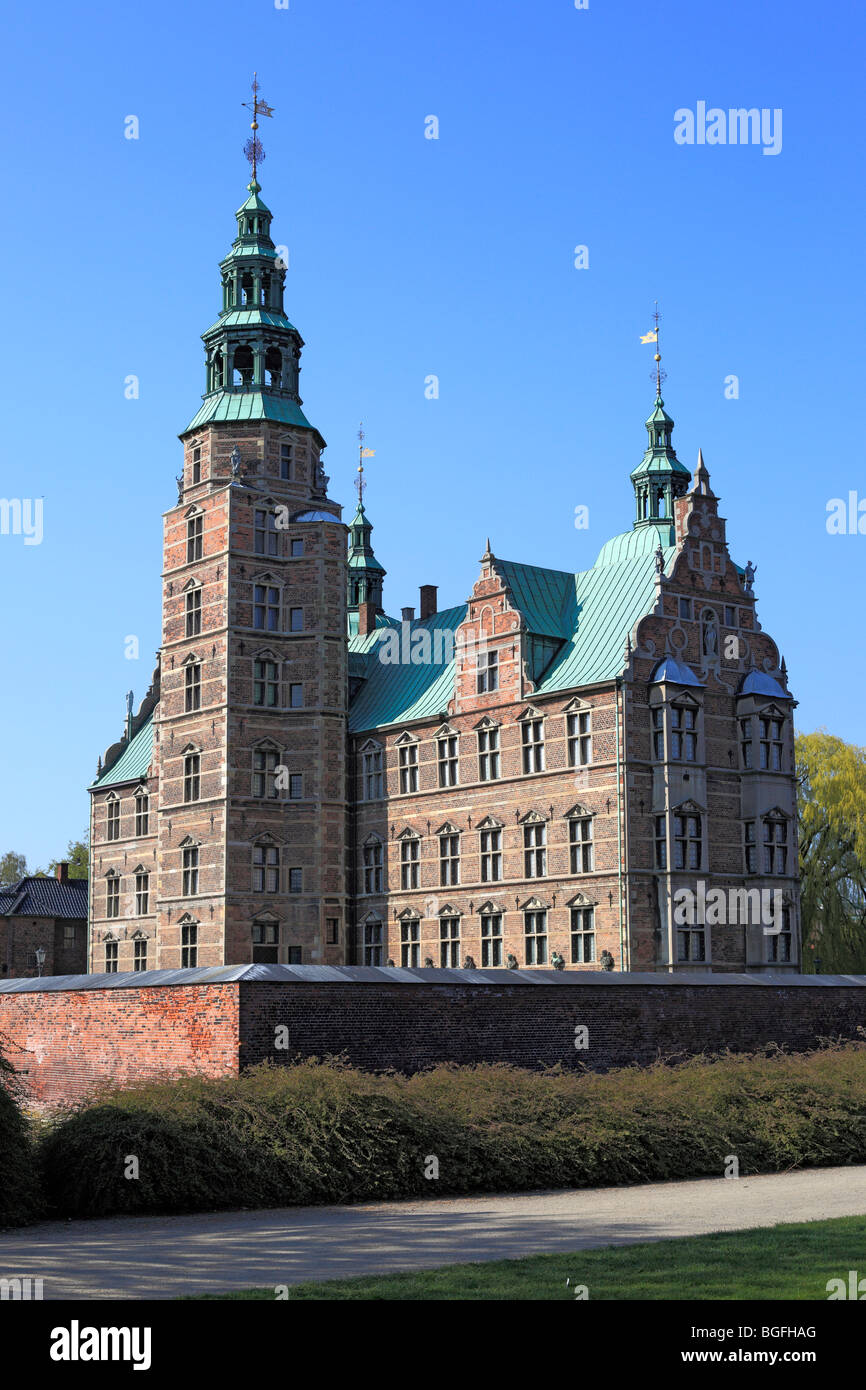 Il castello di Rosenborg, Copenhagen, Danimarca Foto Stock