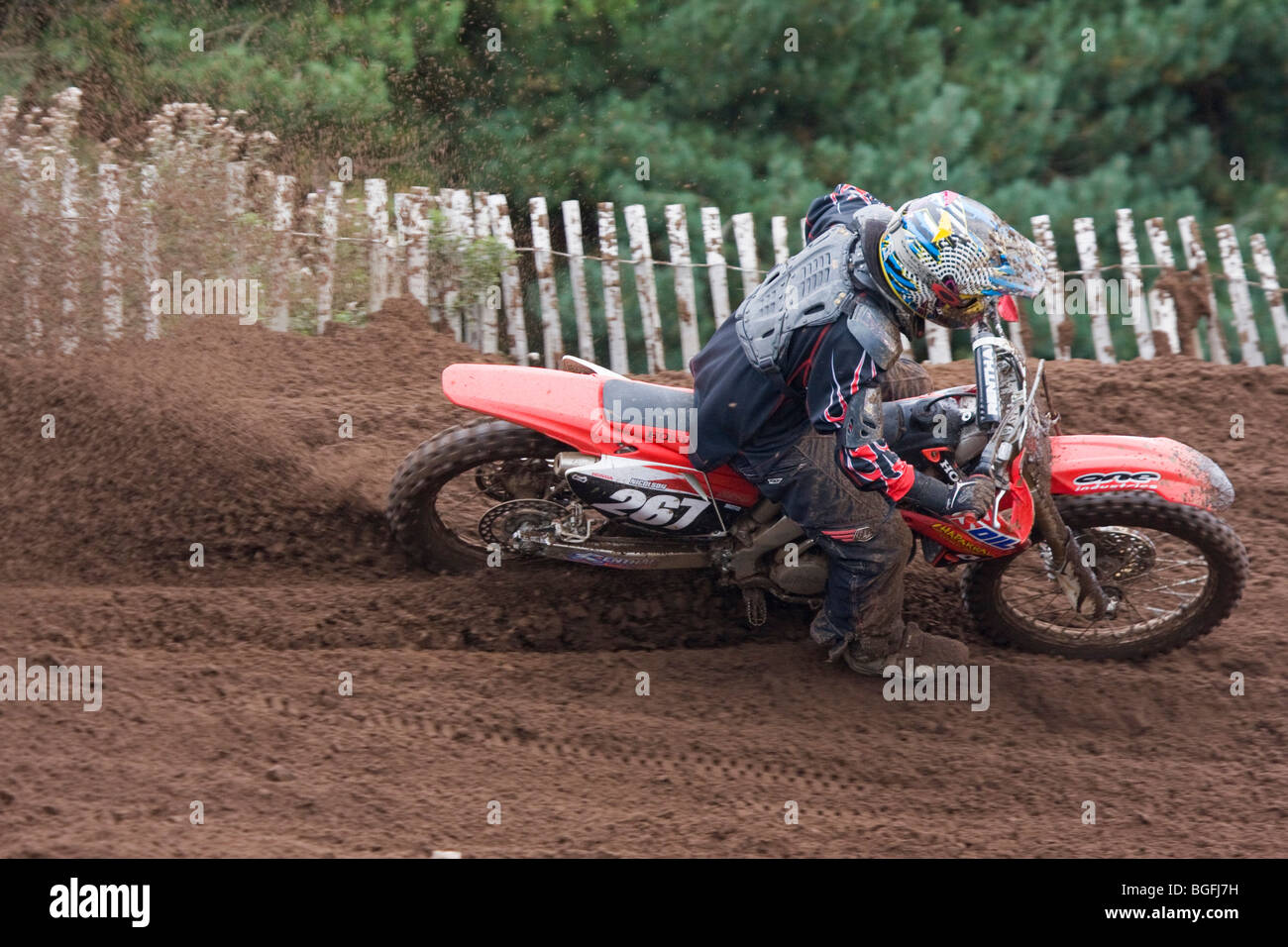Adulto scozzese Motocross 2009 gara a Comerton Farm, Leuchars, Fife, Scozia Foto Stock