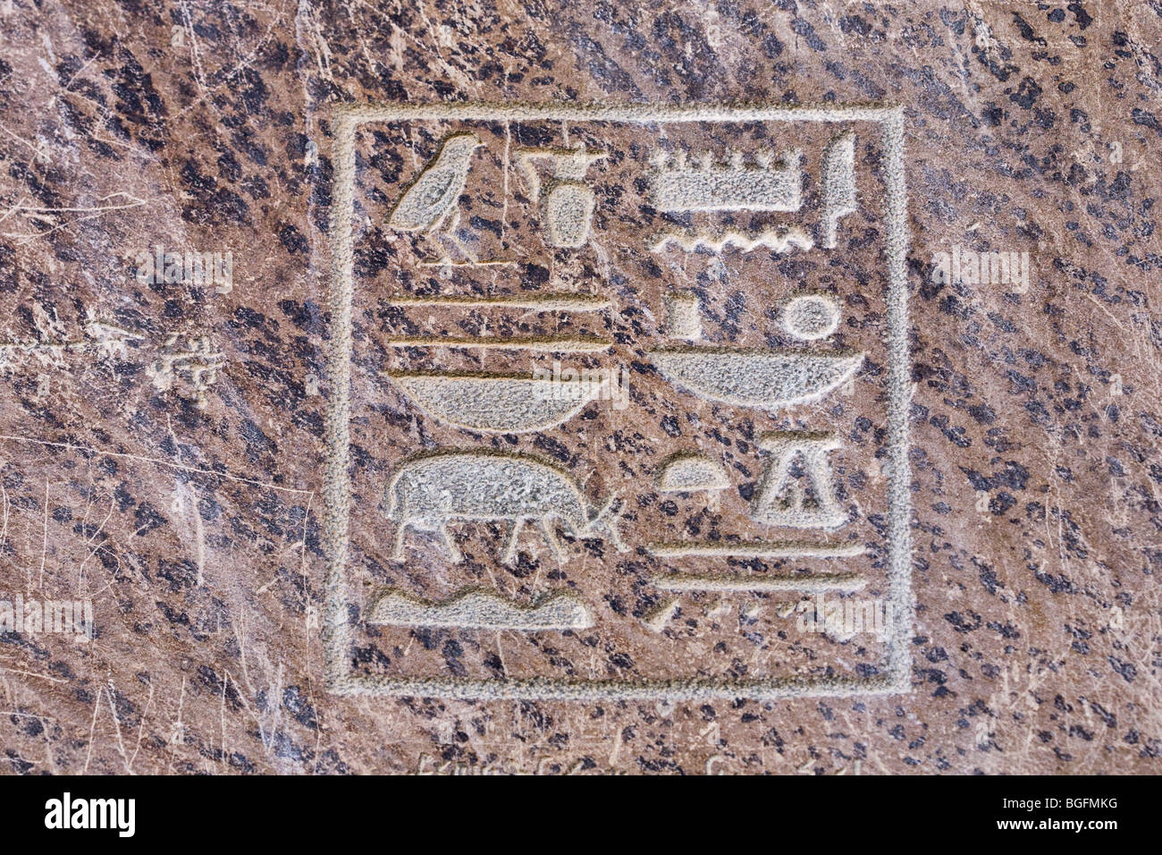 Iscrizione presso Wadi Hammamat, il Deserto Orientale, Mar Rosso colline, Egitto, Nord Africa Foto Stock