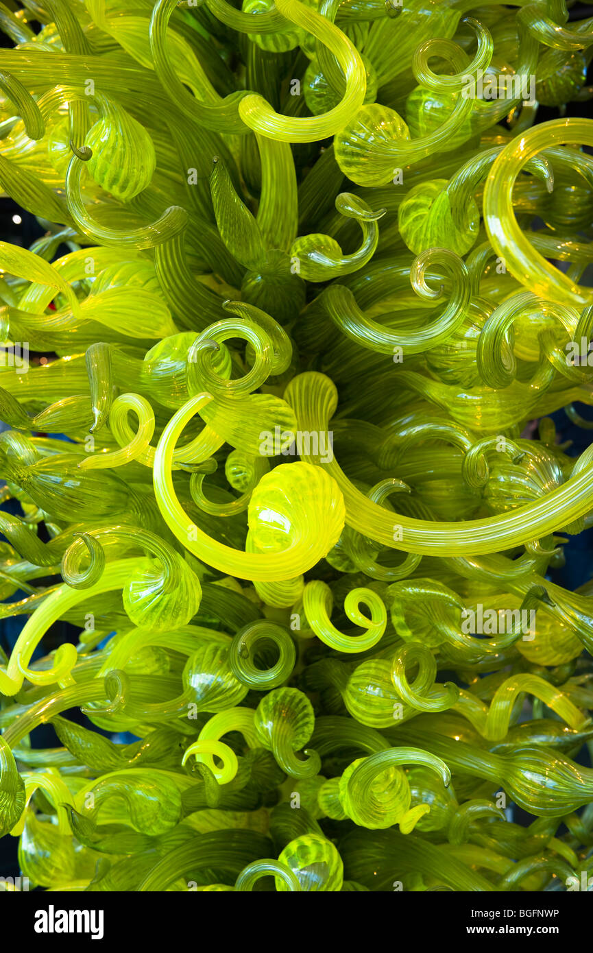 Spirale verde arte museo del vetro Corning New York Regione dei Laghi Finger Foto Stock