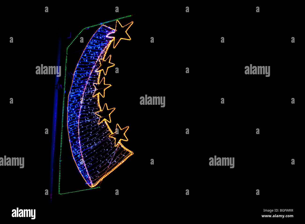 Strada di Natale decorazioni, Biggin Hill Kent REGNO UNITO Foto Stock