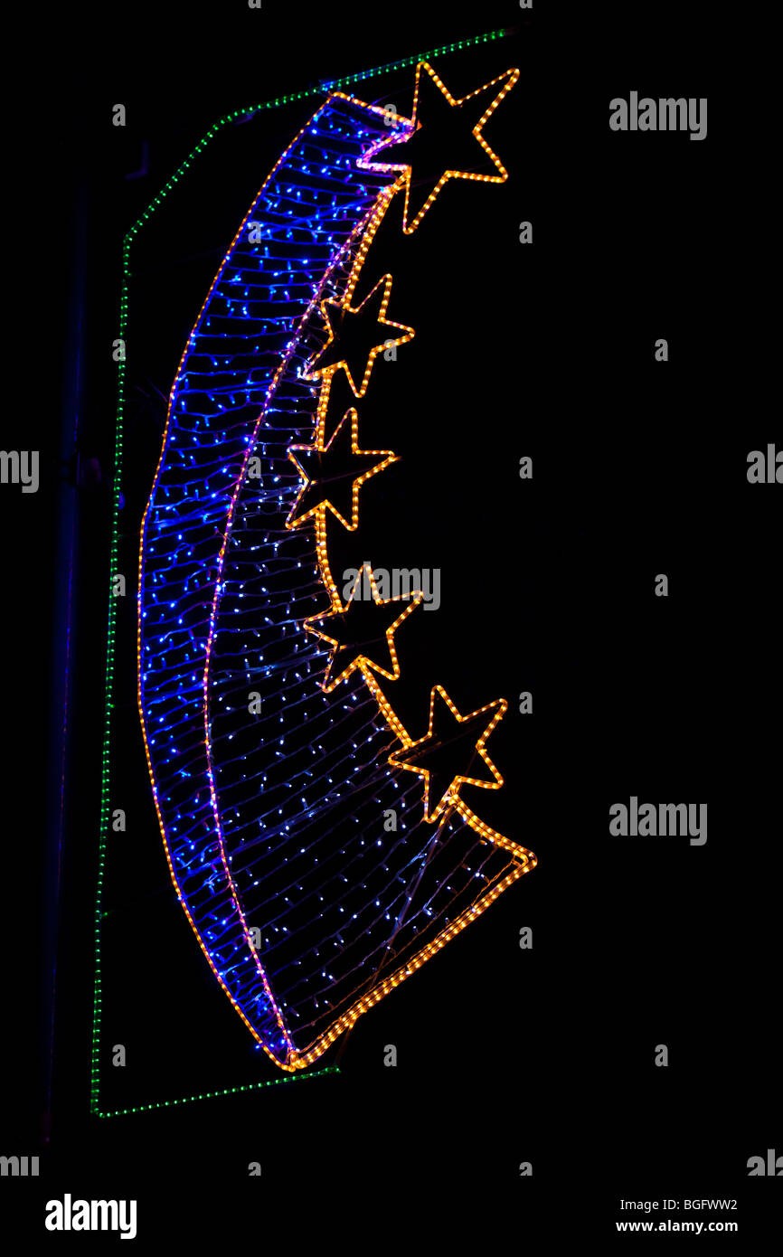 Strada di Natale decorazioni, Biggin Hill Kent REGNO UNITO Foto Stock