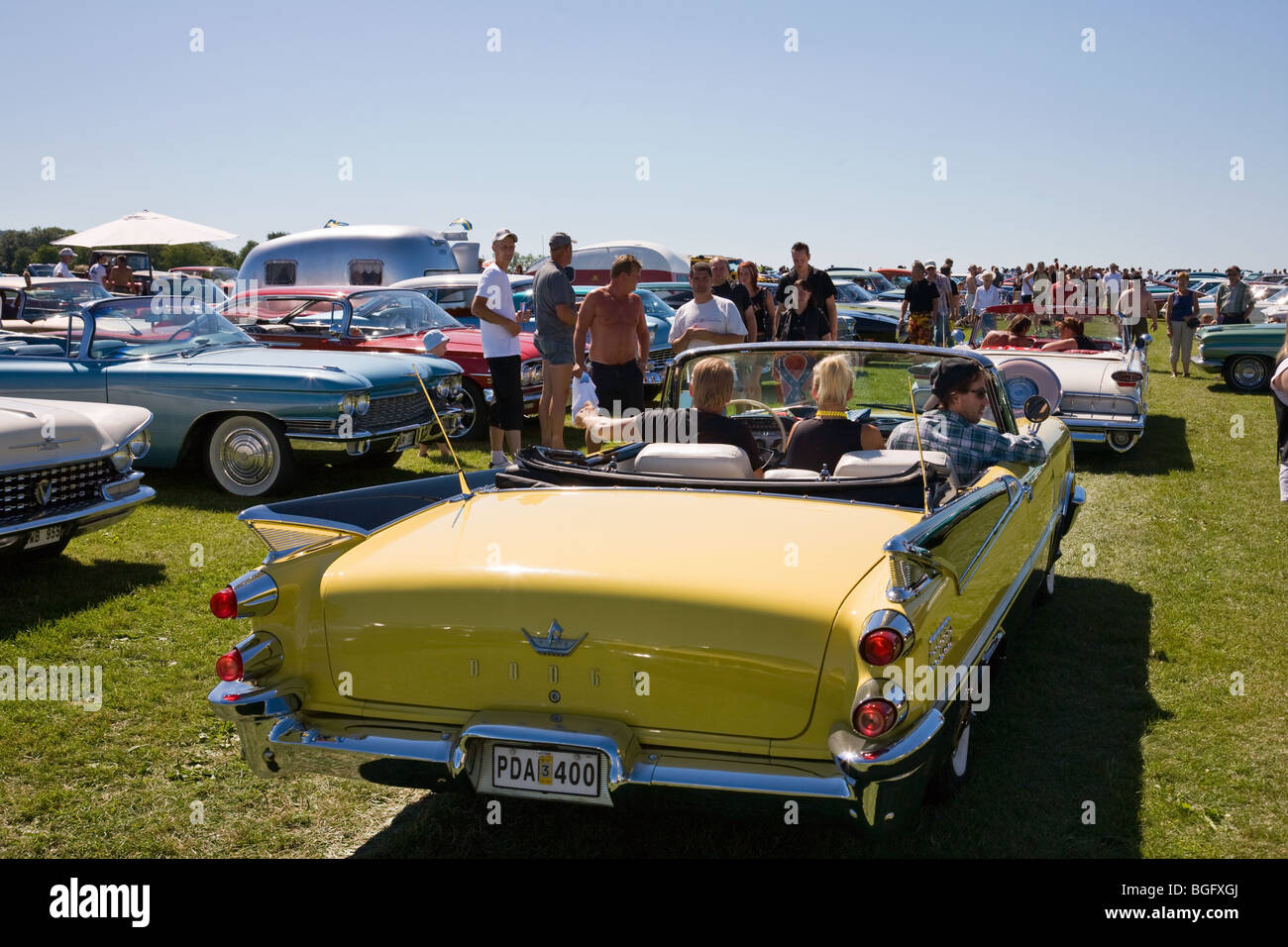 Classic car exhibition Foto Stock