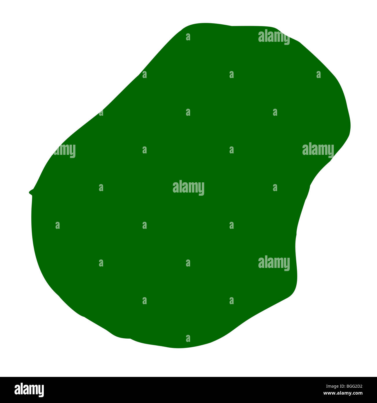 Mappa di Nauru Isola, isolati su sfondo bianco. Foto Stock