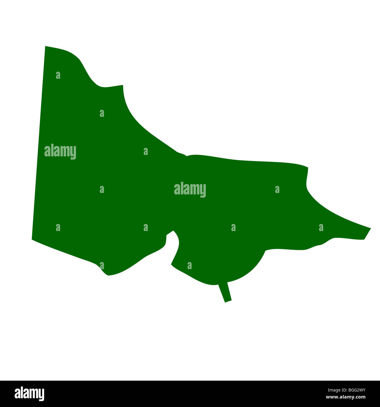 Mappa dello stato di Victoria in Australia, isolato su sfondo bianco. Foto Stock