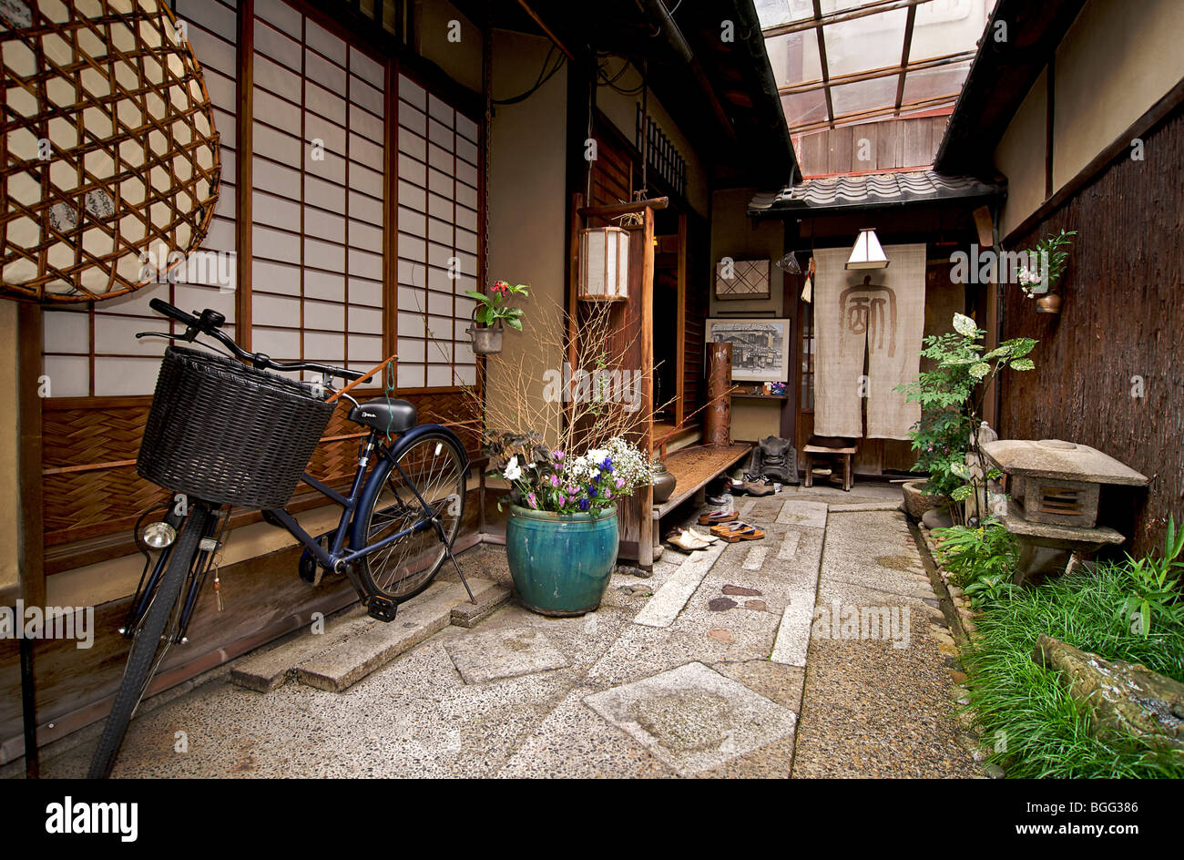 Ishihara ryokan. Kyoto, Giappone. Stile tradizionale giapponese guest house. Foto Stock