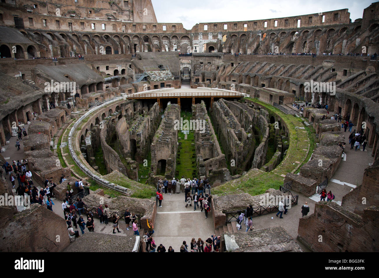 Vista dell'interno del Colosseo Foto Stock