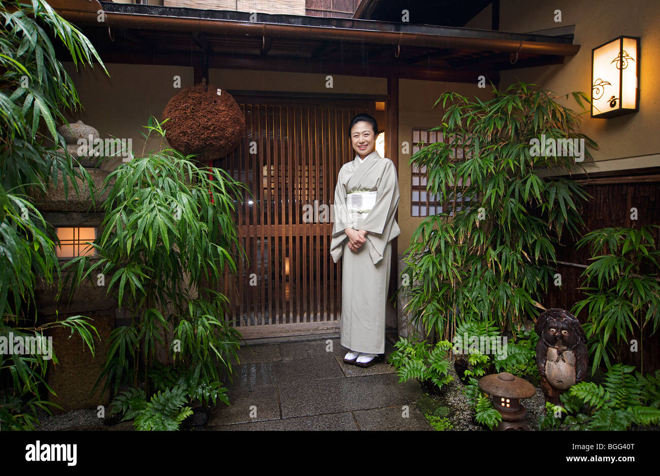 Yoshikawa ryokan. Stile tradizionale giapponese guest house. Kyoto, Giappone Foto Stock